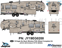 79 Piece 2019 Eagle Fifth Wheel NO Back Window Complete Kit