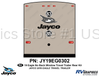 2 Piece 2019 Eagle Travel Trailer NO Back Window REAR Kit