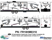 45 Piece 2018 Salem Hemiphere HyperLite Travel Trailer Complete Graphics Kit