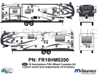 61 Piece 2018 Salem Hemiphere Fifth Wheel Complete Graphics Kit