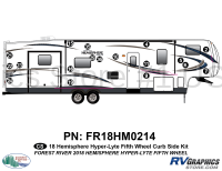 18 Piece 2018 Salem Hemiphere HyperLite Fifth Wheel Curbside Graphics Kit