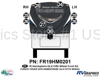 8 Piece 2019 Salem Hemiphere GLX Fifth Wheel Front Graphics Kit