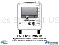 3 Piece 2019 Salem Hemiphere GLX Fifth Wheel Rear Graphics Kit