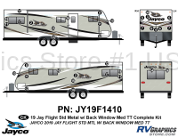 35 Piece 2019 Jay Flight Standard METAL Medium Travel Trailer WITH Back Window Complete Graphics Kit - Image 1