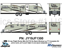 30 Piece 2019 Jay Flight Rocky Mountain Edition Fiberglass No Back Window Travel Trailer Complete Graphics Kit