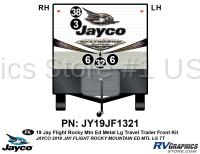 5 Piece 2019 Jay Flight Rocky Mountain Edition METAL Travel Trailer Front Graphics Kit - Image 1