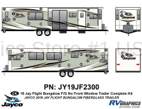 35 Piece 2019 Jay Flight Bungalow Trailer Complete Graphics Kit-Fiberglass Walls No Front Window