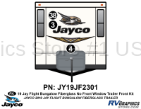 3 Piece 2019 Jay Flight Bungalow Trailer Front Graphics Kit-Fiberglass Walls No Front Window