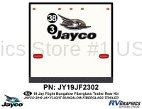 2 Piece 2019 Jay Flight Bungalow Trailer Fiberglass Walls Rear Graphics Kit - Image 1