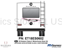 2 Piece 2018 Esteem Motorhome Rear Graphics Kit