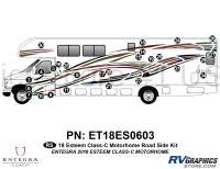 27 Piece 2018 Esteem Motorhome Roadside Graphics Kit