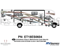 27 Piece 2018 Esteem Motorhome Curbside Graphics Kit