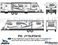 33 Piece 2019 Jay Flight SLX Long Travel Trailer Rear Window Complete Graphics Kit - Image 2