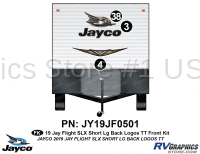 3 Piece 2019 Jay Flight SLX Short Travel Trailer Front Graphics Kit - Image 2