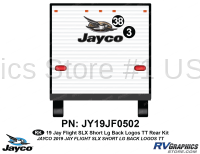 2 Piece 2019 Jay Flight SLX Short Travel Trailer Rear Graphics Kit - Image 2