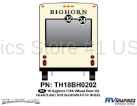 2 Piece 2018 Bighorn Fifth Wheel Rear Graphics Kit