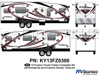 50 Piece 2013 Fuzion Travel Trailer Complete Graphics Kit - Image 2