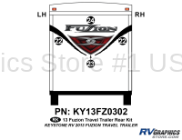 4 Piece 2013 Fuzion Travel Trailer Rear Graphics Kit - Image 2