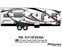 20 Piece 2013 Fuzion Travel Trailer Curbside Graphics Kit - Image 2