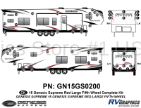 49 Piece 2015 Genesis Red Lg Fifth Wheel Complete Graphics Kit - Image 2