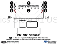 8 Piece 2015 Genesis Red Lg Fifth Wheel Front Graphics Kit - Image 2