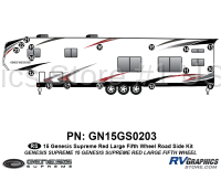 17 Piece 2015 Genesis Red Lg Fifth Wheel Roadside Graphics Kit - Image 2