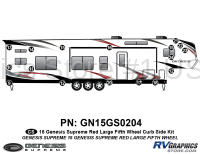 17 Piece 2015 Genesis Red Lg Fifth Wheel Curbside Graphics Kit - Image 2