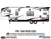 15 Piece 2015 Genesis Red Sm Fifth Wheel Roadside Graphics Kit - Image 2