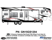 15 Piece 2015 Genesis Red Sm Fifth Wheel Curbside Graphics Kit - Image 2