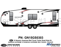 15 Piece 2015 Genesis Red Travel Trailer Roadside Graphics Kit - Image 2