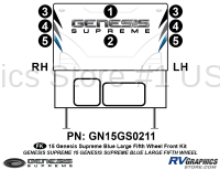 8 Piece 2015 Genesis Blue Lg Fifth Wheel Front Graphics Kit - Image 2