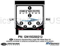 7 Piece 2015 Genesis Blue Lg Fifth Wheel Rear Graphics Kit - Image 2