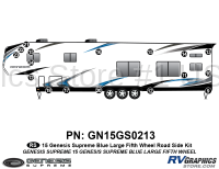 17 Piece 2015 Genesis Blue Lg Fifth Wheel Roadside Graphics Kit - Image 2