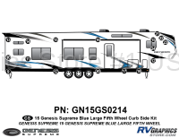 17 Piece 2015 Genesis Blue Lg Fifth Wheel Curbside Graphics Kit - Image 2