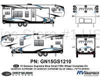 45 Piece 2015 Genesis Blue Sm Fifth Wheel Complete Graphics Kit - Image 2