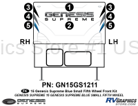 8 Piece 2015 Genesis Blue Sm Fifth Wheel Front Graphics Kit - Image 2