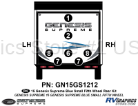 7 Piece 2015 Genesis Blue Sm Fifth Wheel Rear Graphics Kit - Image 2