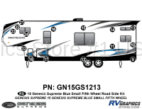 15 Piece 2015 Genesis Blue Sm Fifth Wheel Roadside Graphics Kit - Image 2