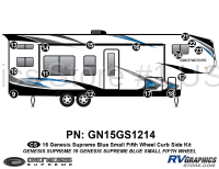 15 Piece 2015 Genesis Blue Sm Fifth Wheel Curbside Graphics Kit - Image 2