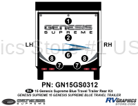 7 Piece 2015 Genesis Blue Travel Trailer Rear Graphics Kit - Image 2