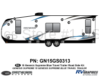 15 Piece 2015 Genesis Blue Travel Trailer Roadside Graphics Kit - Image 2