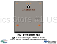 1 Piece 2015 Cherokee FW Fiberglass Rear Graphics Kit - Image 2