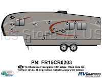 12 Piece 2015 Cherokee FW Fiberglass Roadside Graphics Kit - Image 2