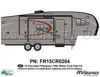 12 Piece 2015 Cherokee FW Fiberglass Curbside Graphics Kit - Image 2