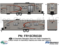 34 Piece 2015 Cherokee Park Model Fiberglass Complete Graphics Kit - Image 2