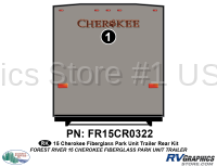 1 Piece 2015 Cherokee Park Model Fiberglass Rear Graphics Kit - Image 2