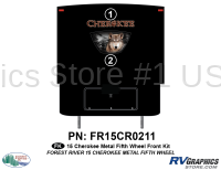 2 Piece 2015 Cherokee FW Metal Front Graphics Kit - Image 2