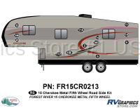 13 Piece 2015 Cherokee FW Metal Roadside Graphics Kit - Image 2