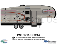 13 Piece 2015 Cherokee FW Metal Curbside Graphics Kit - Image 2