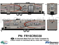 34 Piece 2015 Cherokee Park Model Metal Complete Graphics Kit - Image 2